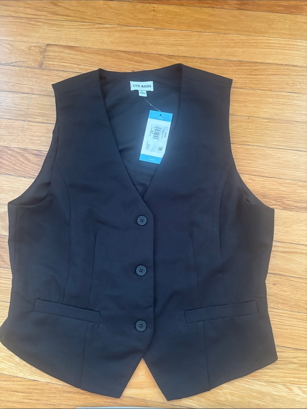 Steve Madden Black Women's Fitted Vest